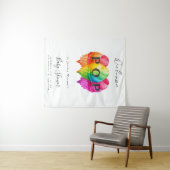 アイスクリームグラデポップ・アートのィエントピンク赤ちゃんシャワー準備 タペストリー (インサイチュ(横))