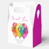 アイスクリームグラデポップ・アートのィエントピンク赤ちゃんシャワー準備 フェイバーボックス (オープン)