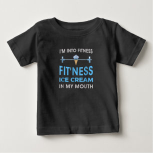 アイスクリームグルメネスジムギフトメンズウィメンズ ベビーTシャツ
