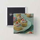 アイスクリームケーキ 缶バッジ (正面&裏面)