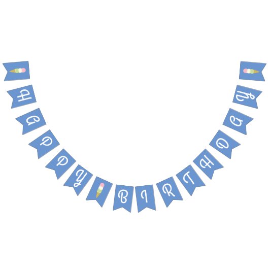 アイスクリームコーンかわいいハッピーバースデーバンティングバナー バンティングフラッグ (全)