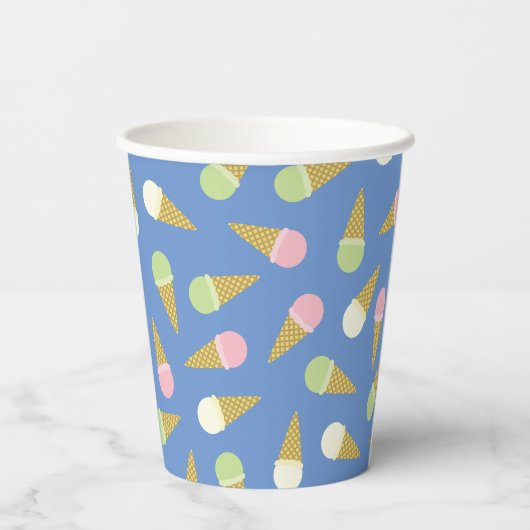 アイスクリームコーンかわいい1stバースデーキッズ紙カップ 紙コップ (裏面)