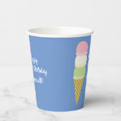アイスクリームコーンかわいい1st誕生日キッズ 紙コップ (左)