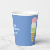 アイスクリームコーンかわいい1st誕生日キッズ 紙コップ (右)
