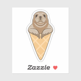 アイスクリームコーンでシール シール