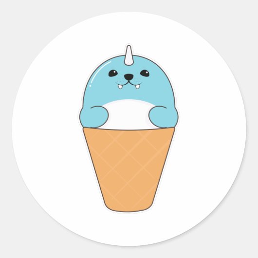 アイスクリームコーンでシール ラウンドシール (正面)
