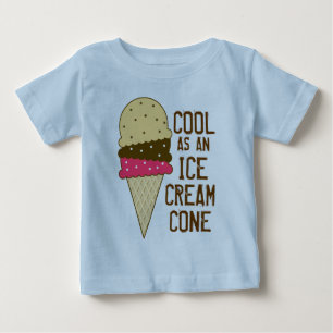 アイスクリームコーンとしてカッコいい ベビーTシャツ