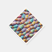 アイスクリームコーンとパラパラ スタンダードカクテルナプキン (角)