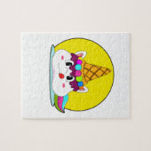 アイスクリームコーンとユニコーン ジグソーパズル (横)