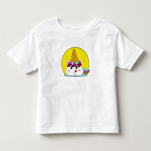 アイスクリームコーンとユニコーン トドラーTシャツ (正面)