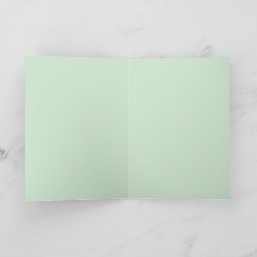 アイスクリームコーンと振りかける水玉模様グリーン サンキューカード (内部)