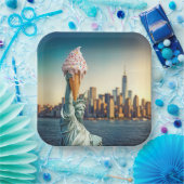 アイスクリームコーンと自由の女神 ペーパープレート (パーティー)