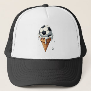 アイスクリームコーンのサッカーボール キャップ