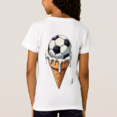 アイスクリームコーンのサッカーボール Tシャツ (裏面)