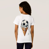 アイスクリームコーンのサッカーボール Tシャツ (裏面フル)