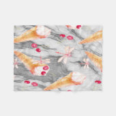 アイスクリームコーンのスモールフリースケット フリースブランケット (正面(横))