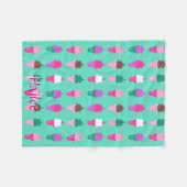 アイスクリームコーンのフリースのblacket フリースブランケット (正面(横))