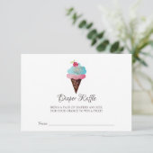 アイスクリームコーンのベビーシャワーのおむつのラッフル 招待状 (スタンド正面)