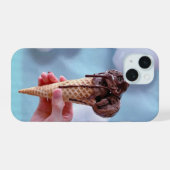 アイスクリームコーンの溶解 iPhone 15ケース (裏面横)