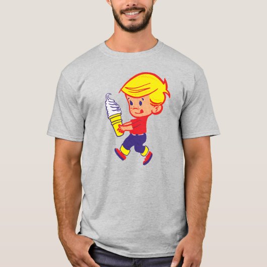 「アイスクリームコーンの男の子」シャツ Tシャツ (正面)