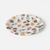 アイスクリームコーンの紙皿 ペーパープレート (アングル)