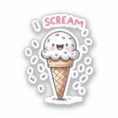 アイスクリームコーンを振りかける シール (正面)