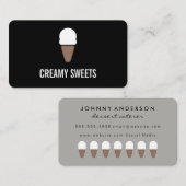 アイスクリームコーンアイコン/バリエーション/パンチカード ロイヤリティカード (正面/裏面)