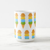 アイスクリームコーンカラーフル コーヒーマグカップ (中央)