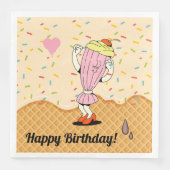 アイスクリームコーンキャラクターパーティーテーブル紙吹雪 (正面)