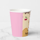 アイスクリームコーンキャラクターパーティーデコール 紙コップ (右)