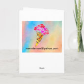 アイスクリームコーングリーティングカード カード (裏面)