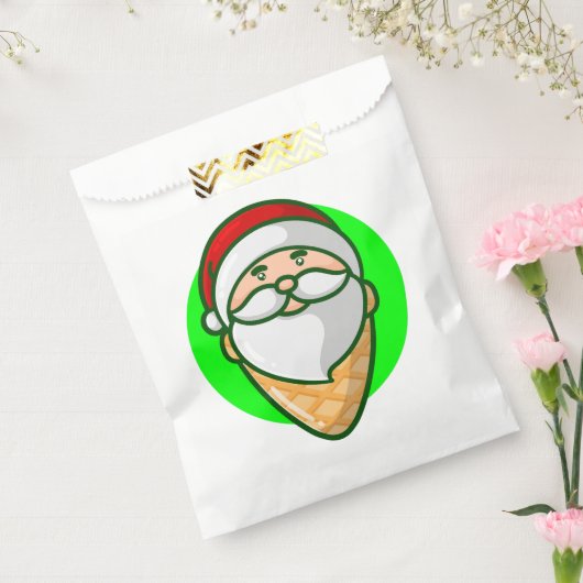 アイスクリームコーンサンタおもしろいクリスマス フェイバーバッグ (封をした状態)