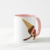 アイスクリームコーンシェル付き可愛いヤマネガニ マグカップ (正面右)