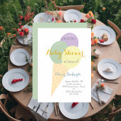 アイスクリームコーンスクープ子供の赤ちゃんシャワー 招待状