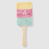 アイスクリームコーンスクープ明るい誕生日パーティーを処理 ハンドファン (裏面)