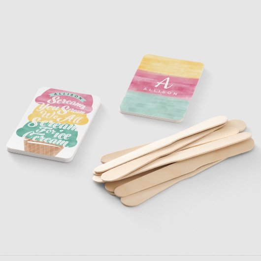 アイスクリームコーンスクープ明るい誕生日パーティーを処理 ハンドファン (組立なし)