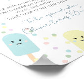 アイスクリームコーンスクープ誕生日パーティータイムカプセル ポスター (角)