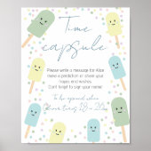 アイスクリームコーンスクープ誕生日パーティータイムカプセル ポスター (正面)