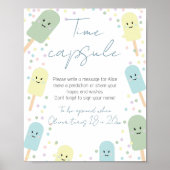 アイスクリームコーンスクープ誕生日パーティータイムカプセル ポスター (正面)