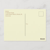 アイスクリームコーンソーシャルフライヤーズイエロー ポストカード (裏面)