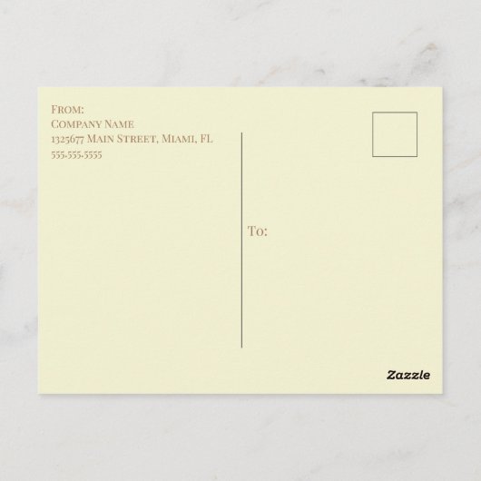 アイスクリームコーンソーシャルフライヤーズイエロー ポストカード (裏面)