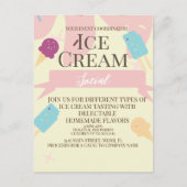 アイスクリームコーンソーシャルフライヤーズイエロー ポストカード (正面)