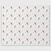 アイスクリームコーンツインズボーイアンドガール誕生日 ラッピングペーパー (フラット)