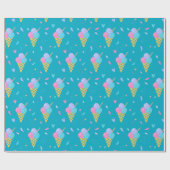 アイスクリームコーンデザイン ラッピングペーパー (フラット)