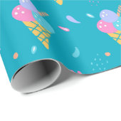 アイスクリームコーンデザイン ラッピングペーパー (ロールコーナー)