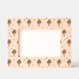 アイスクリームコーンデザイン レーザー彫刻フレーム