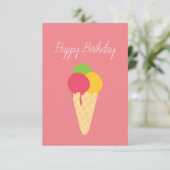 アイスクリームコーンハッピーバースデー カード (スタンド正面)