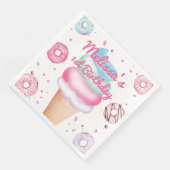 アイスクリームコーンバースデーパーティナプキンズ (コーナー)