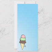 アイスクリームコーンバースデーパーティー 招待状 (裏面)