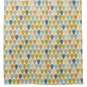 アイスクリームコーンパターン中世紀型モダン シャワーカーテン (正面)